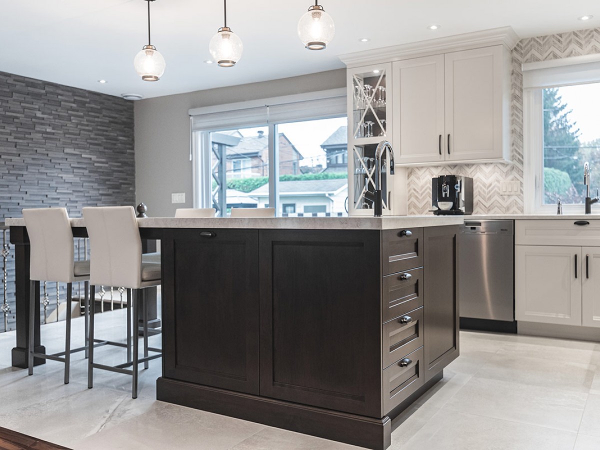 transitionnel Cuisines District Cuisine Détaillant d'armoires de